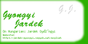 gyongyi jardek business card